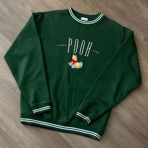 Green Pooh Disney Men's Sweatshirt